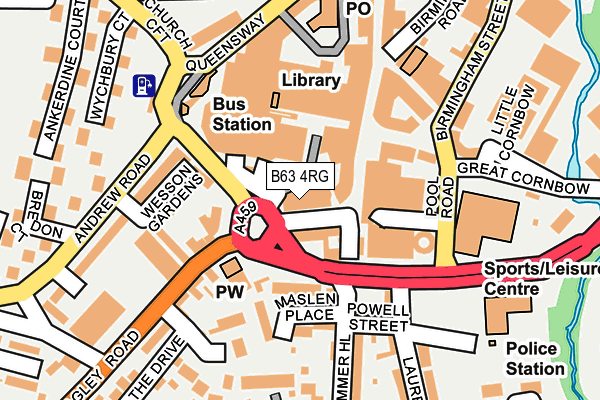 B63 4RG map - OS OpenMap – Local (Ordnance Survey)