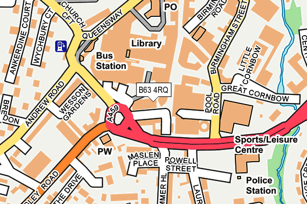 B63 4RQ map - OS OpenMap – Local (Ordnance Survey)