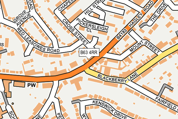 B63 4RR map - OS OpenMap – Local (Ordnance Survey)