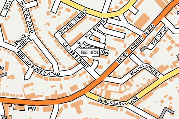 B63 4RS map - OS OpenMap – Local (Ordnance Survey)