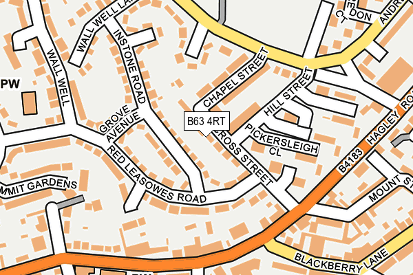 B63 4RT map - OS OpenMap – Local (Ordnance Survey)