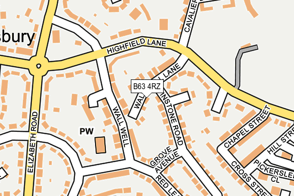 B63 4RZ map - OS OpenMap – Local (Ordnance Survey)