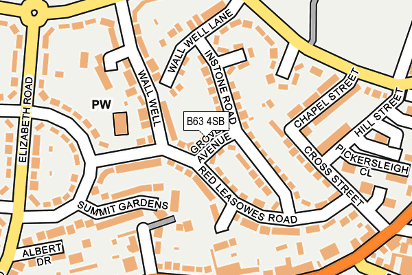 B63 4SB map - OS OpenMap – Local (Ordnance Survey)