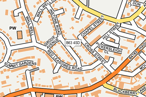 B63 4SD map - OS OpenMap – Local (Ordnance Survey)