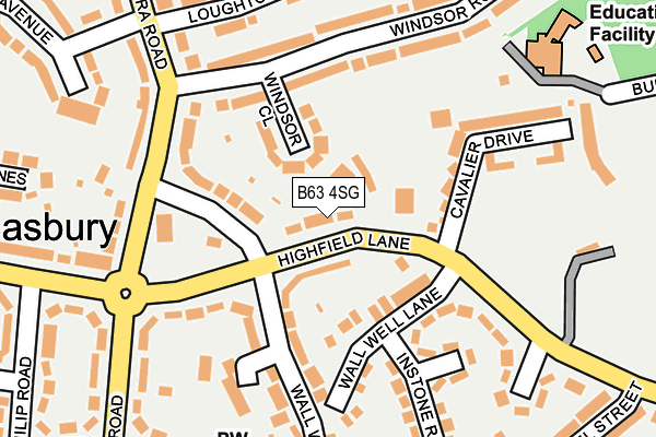 B63 4SG map - OS OpenMap – Local (Ordnance Survey)
