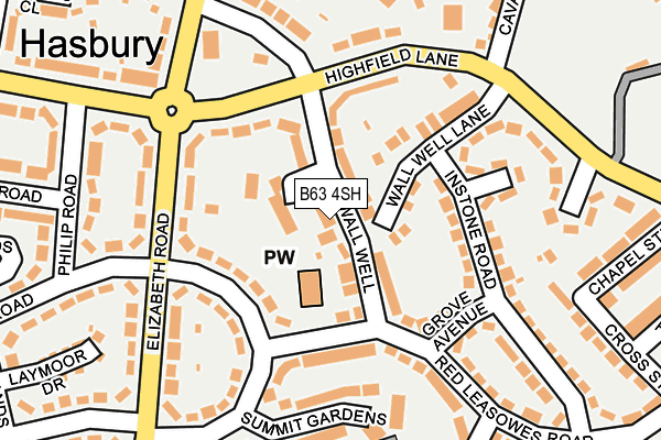 B63 4SH map - OS OpenMap – Local (Ordnance Survey)