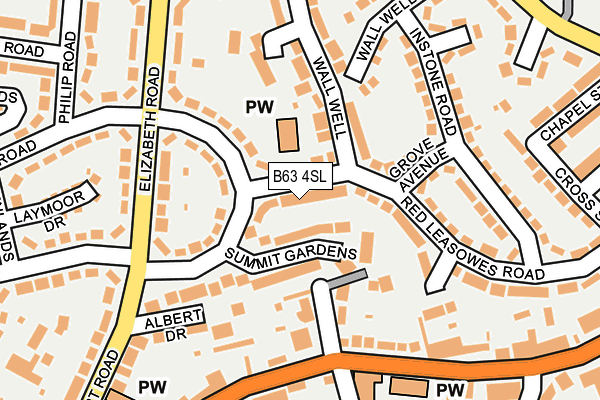 B63 4SL map - OS OpenMap – Local (Ordnance Survey)