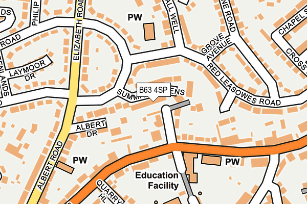 B63 4SP map - OS OpenMap – Local (Ordnance Survey)