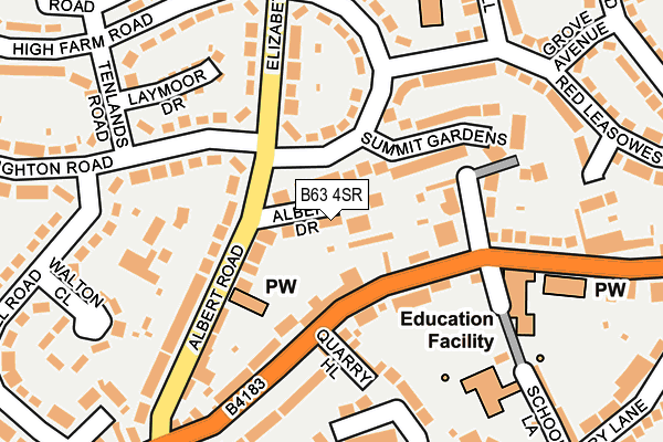 B63 4SR map - OS OpenMap – Local (Ordnance Survey)