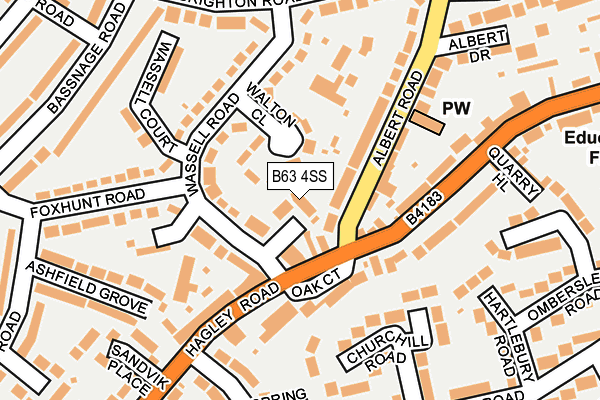 B63 4SS map - OS OpenMap – Local (Ordnance Survey)