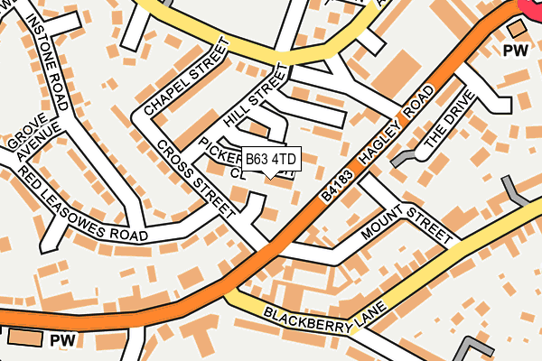 B63 4TD map - OS OpenMap – Local (Ordnance Survey)