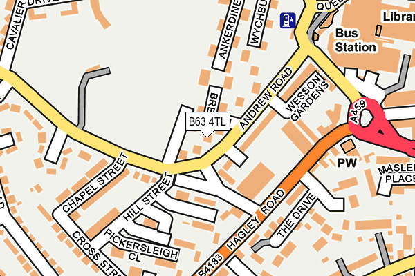 B63 4TL map - OS OpenMap – Local (Ordnance Survey)