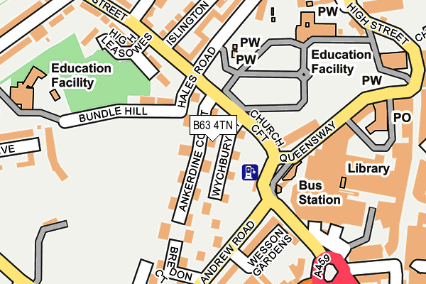 B63 4TN map - OS OpenMap – Local (Ordnance Survey)