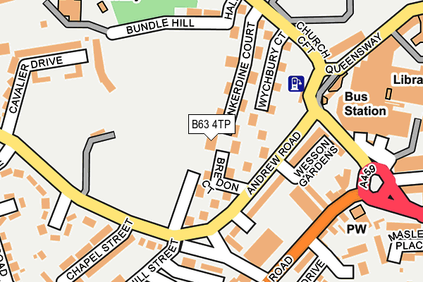 B63 4TP map - OS OpenMap – Local (Ordnance Survey)