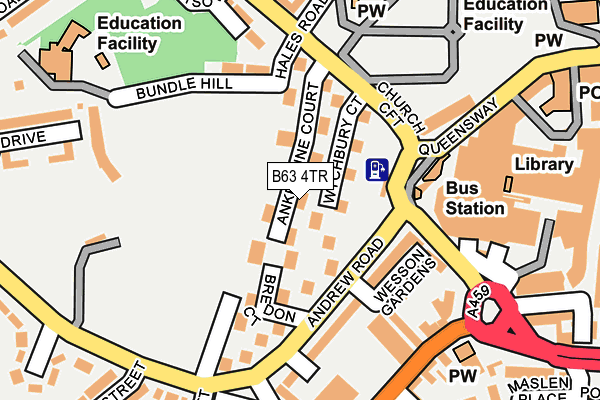 B63 4TR map - OS OpenMap – Local (Ordnance Survey)