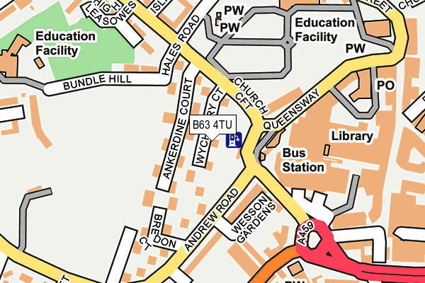 B63 4TU map - OS OpenMap – Local (Ordnance Survey)