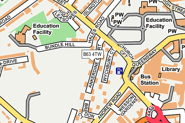 B63 4TW map - OS OpenMap – Local (Ordnance Survey)