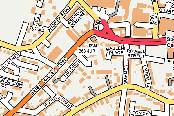 B63 4UR map - OS OpenMap – Local (Ordnance Survey)