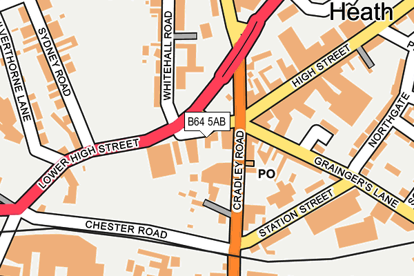 B64 5AB map - OS OpenMap – Local (Ordnance Survey)
