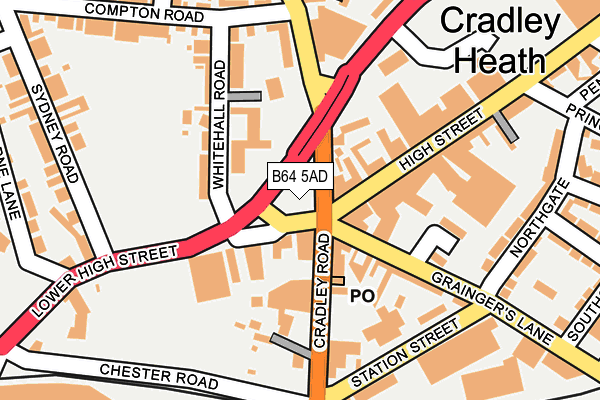 B64 5AD map - OS OpenMap – Local (Ordnance Survey)