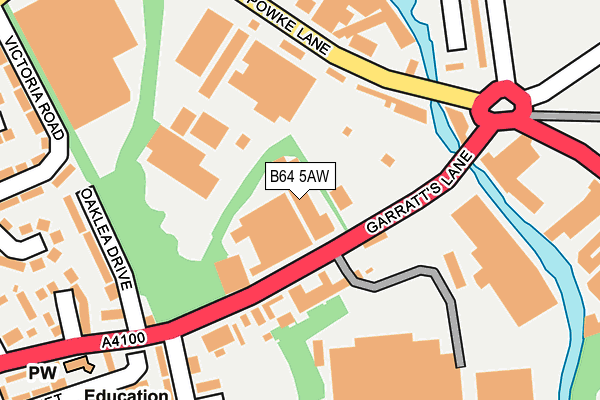B64 5AW map - OS OpenMap – Local (Ordnance Survey)