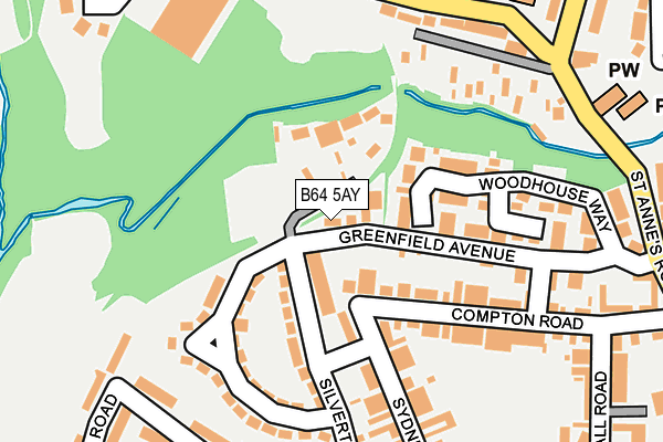 B64 5AY map - OS OpenMap – Local (Ordnance Survey)