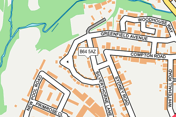 B64 5AZ map - OS OpenMap – Local (Ordnance Survey)