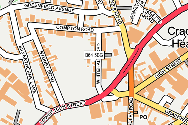 B64 5BG map - OS OpenMap – Local (Ordnance Survey)