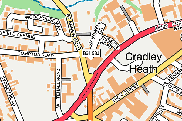 B64 5BJ map - OS OpenMap – Local (Ordnance Survey)