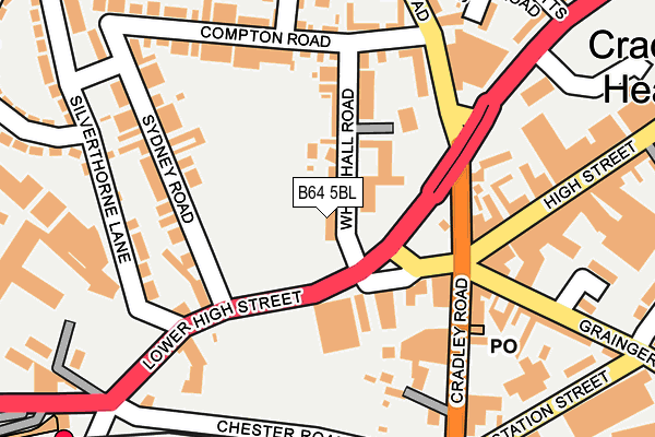 B64 5BL map - OS OpenMap – Local (Ordnance Survey)