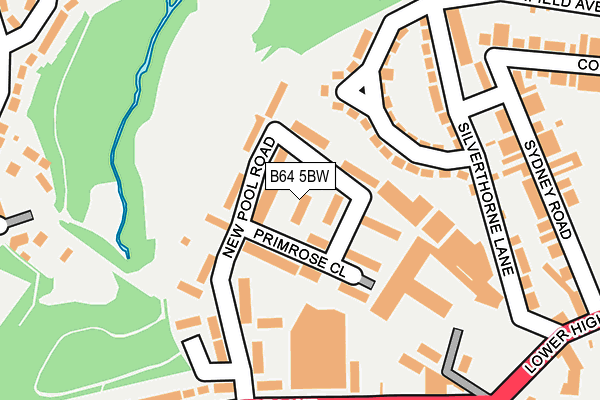 B64 5BW map - OS OpenMap – Local (Ordnance Survey)