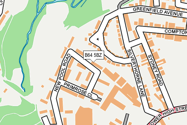 B64 5BZ map - OS OpenMap – Local (Ordnance Survey)