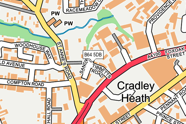 B64 5DB map - OS OpenMap – Local (Ordnance Survey)