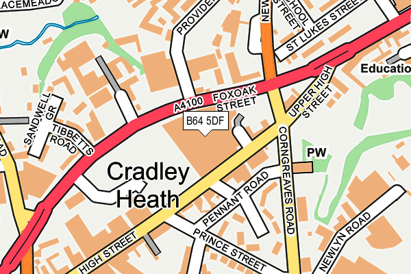 B64 5DF map - OS OpenMap – Local (Ordnance Survey)