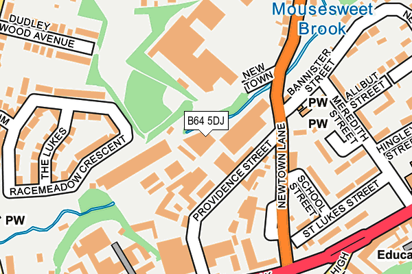 B64 5DJ map - OS OpenMap – Local (Ordnance Survey)