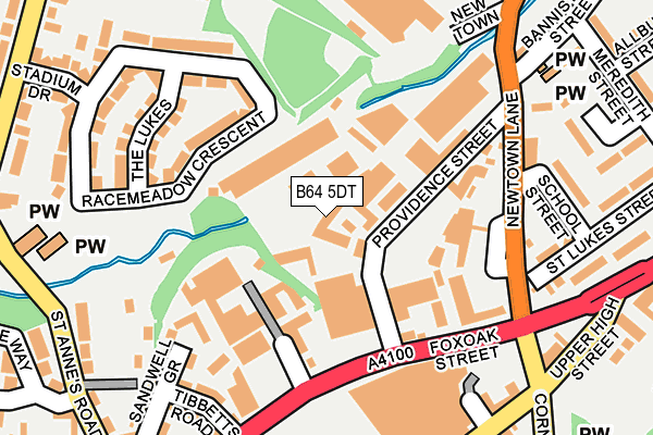 B64 5DT map - OS OpenMap – Local (Ordnance Survey)