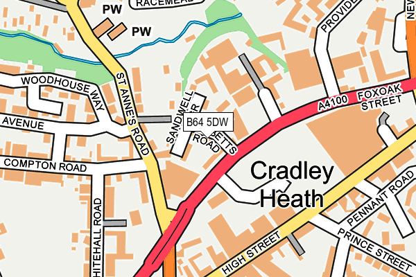 B64 5DW map - OS OpenMap – Local (Ordnance Survey)