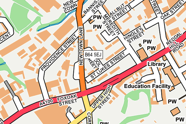 B64 5EJ map - OS OpenMap – Local (Ordnance Survey)