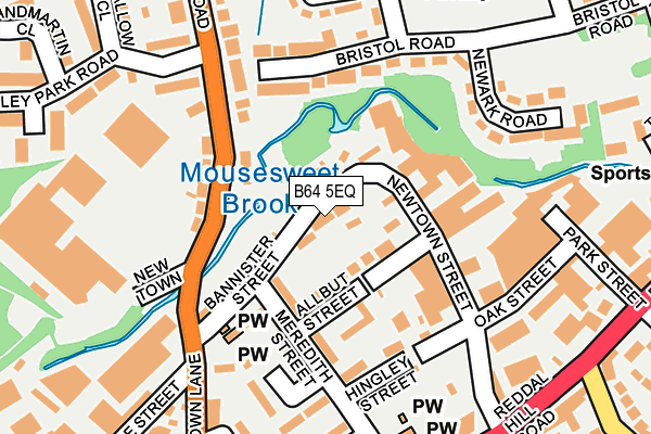 B64 5EQ map - OS OpenMap – Local (Ordnance Survey)