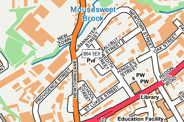 B64 5EX map - OS OpenMap – Local (Ordnance Survey)