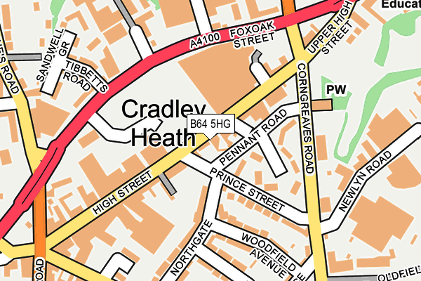 B64 5HG map - OS OpenMap – Local (Ordnance Survey)