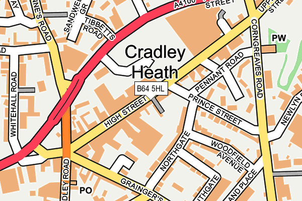 B64 5HL map - OS OpenMap – Local (Ordnance Survey)