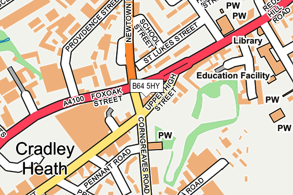 B64 5HY map - OS OpenMap – Local (Ordnance Survey)