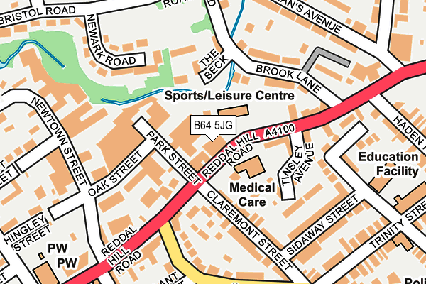 B64 5JG map - OS OpenMap – Local (Ordnance Survey)