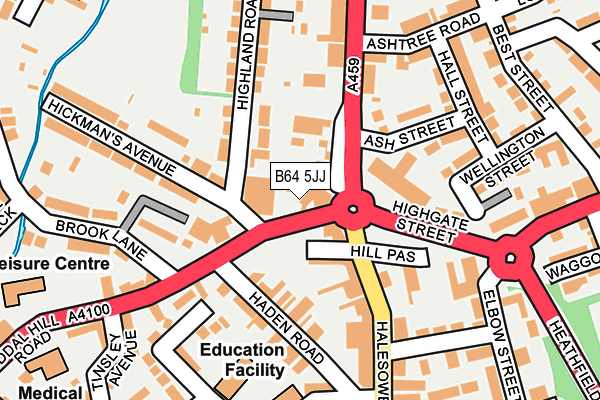 B64 5JJ map - OS OpenMap – Local (Ordnance Survey)