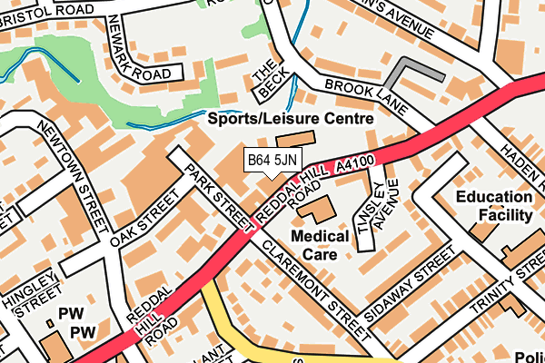 B64 5JN map - OS OpenMap – Local (Ordnance Survey)