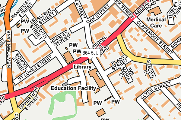 B64 5JU map - OS OpenMap – Local (Ordnance Survey)