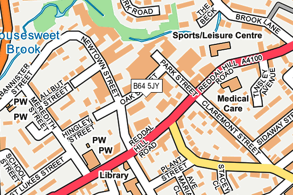 B64 5JY map - OS OpenMap – Local (Ordnance Survey)