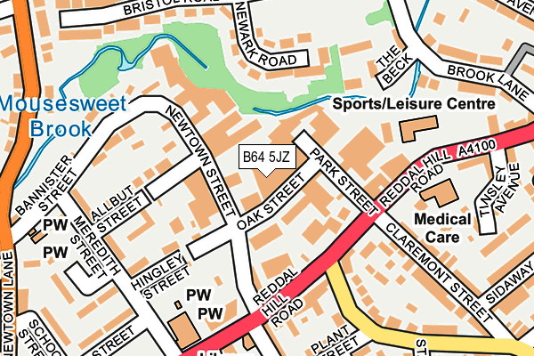B64 5JZ map - OS OpenMap – Local (Ordnance Survey)