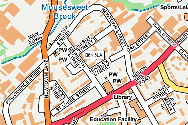 B64 5LA map - OS OpenMap – Local (Ordnance Survey)